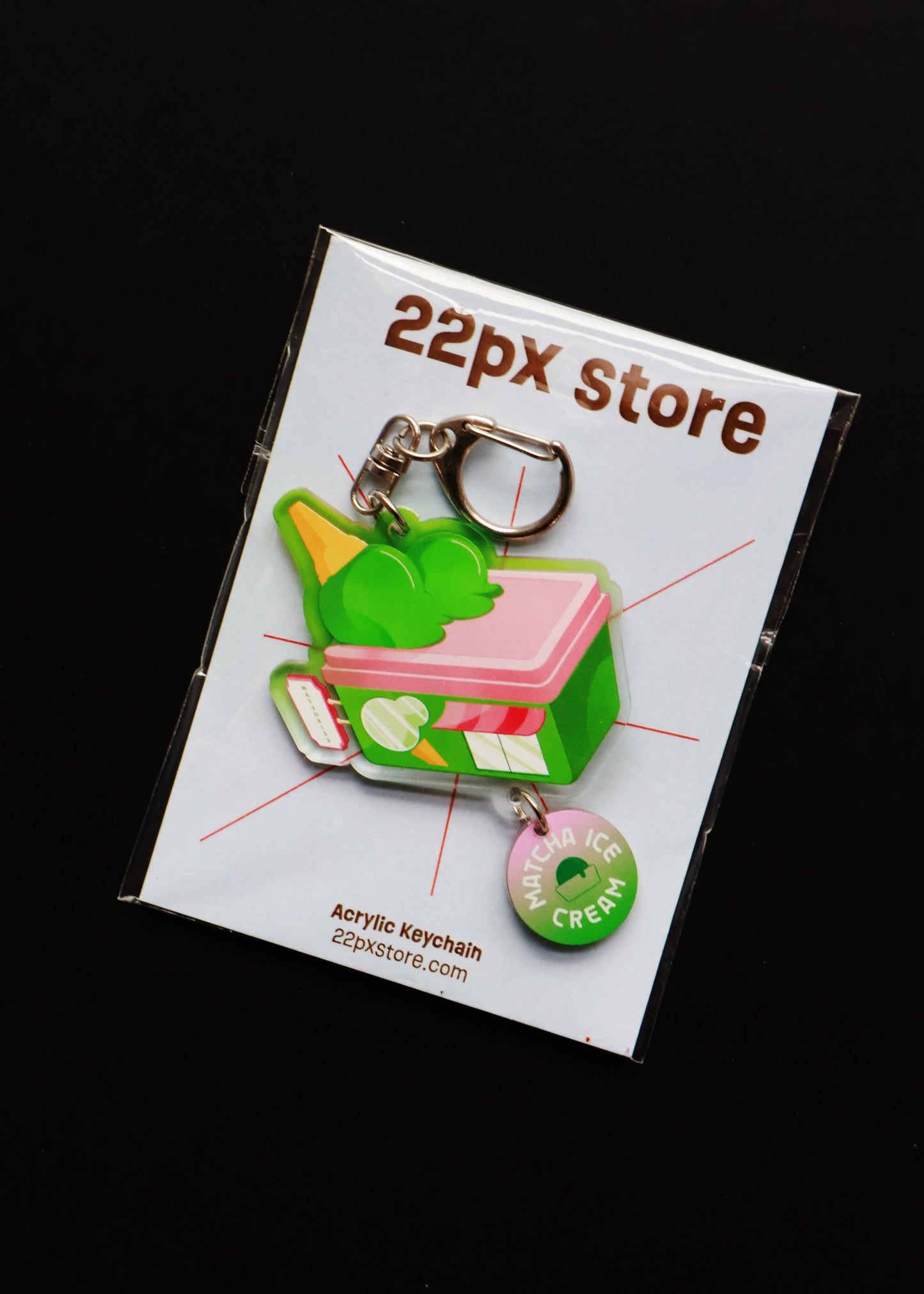 Matcha Ice Cream Keychain