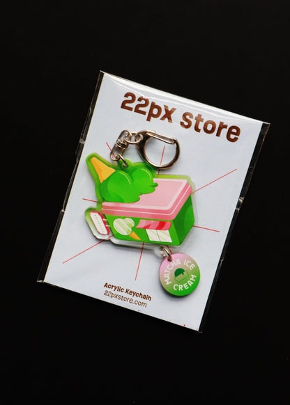 Matcha Ice Cream Keychain
