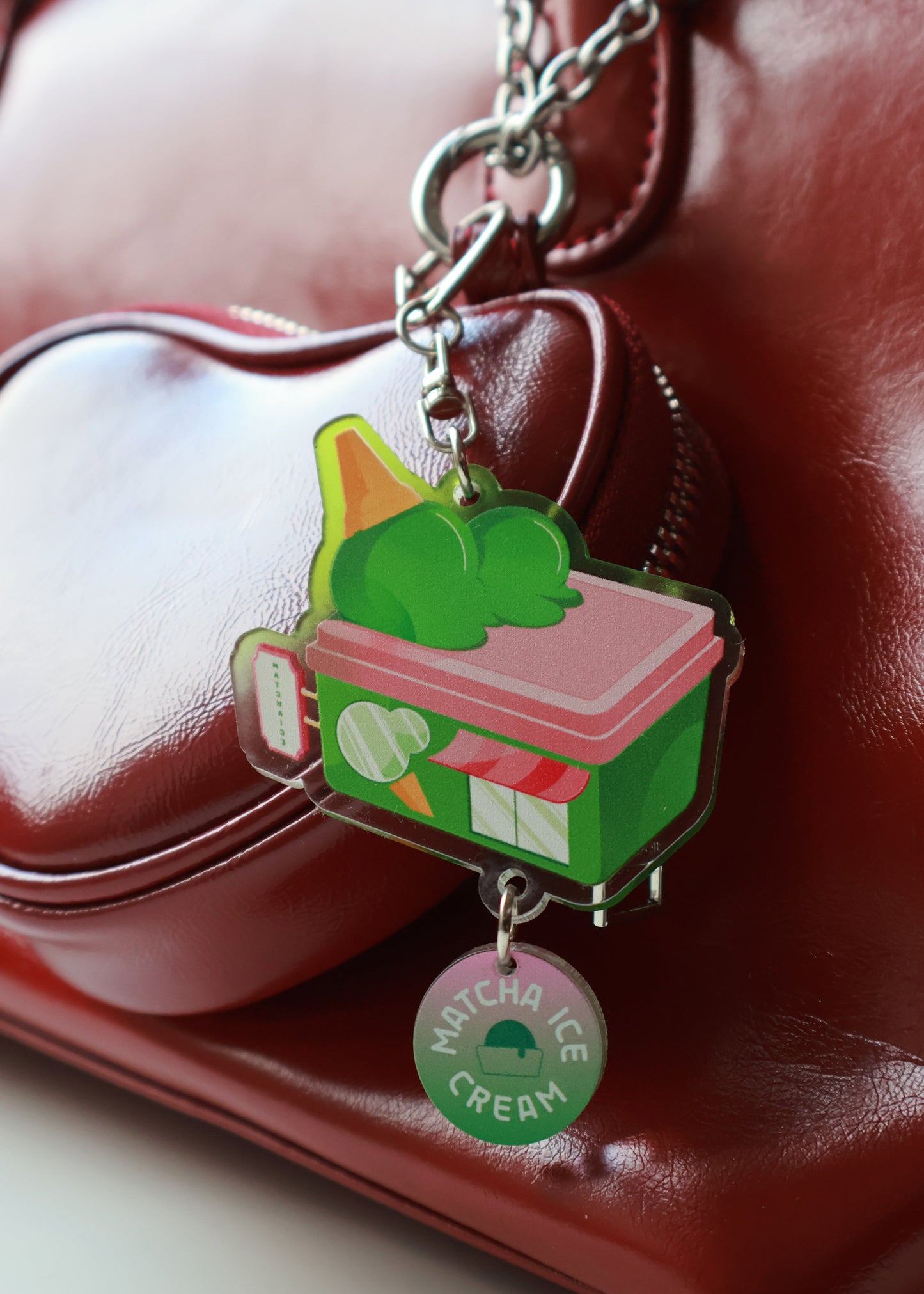 Matcha Ice Cream Keychain
